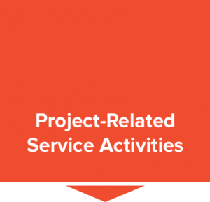 Red project-related service activities box