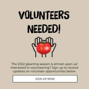 Volunteers Needed - Sign up now!